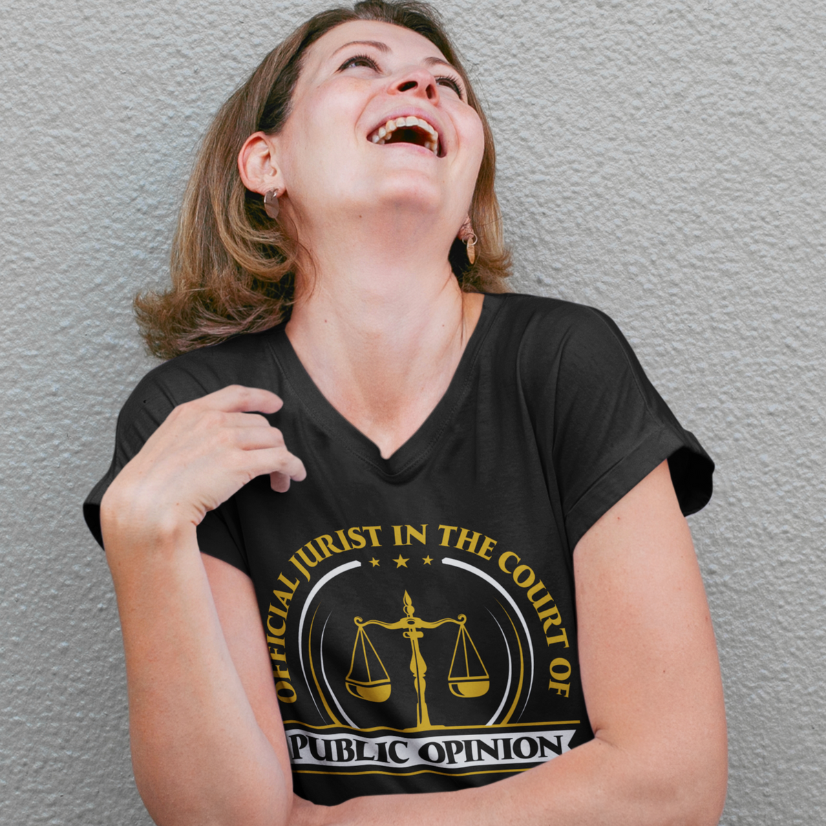 Court of Public Opinion Funny Lawyer Gift | Legal Lawyer Shirt | Unisex Jersey V-neck T-shirt