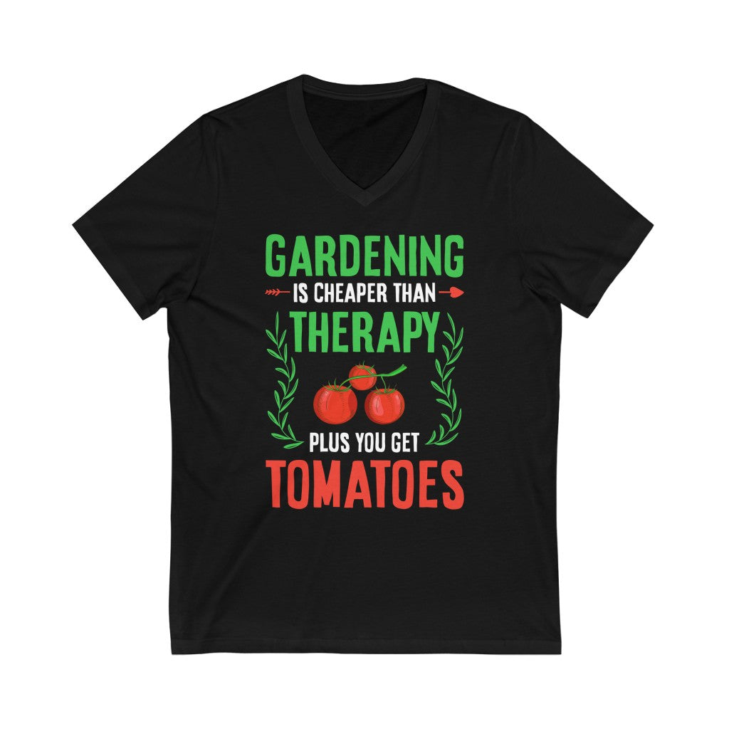 Garden Psychology Funny Gardener Shirt | Garden Psychology Gift | Unisex Jersey V-neck T-shirt