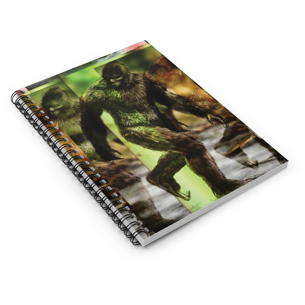Bigfoot Pop Art Print Spiral Journal | Sasquatch Pop Culture Gift | Journal Spiral Notebook