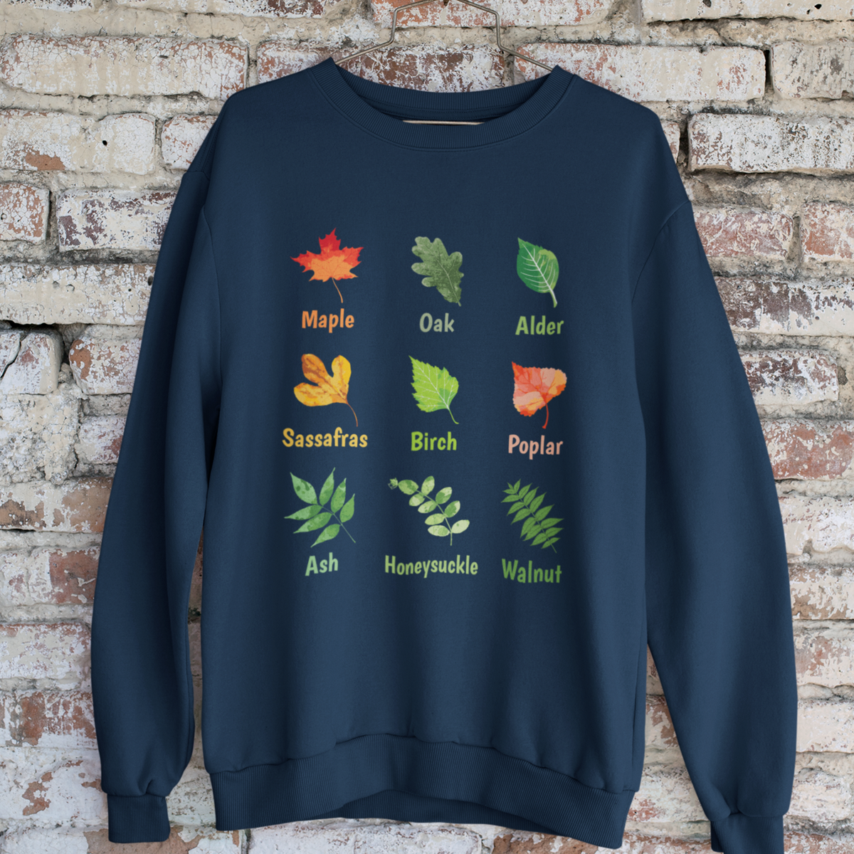 Oak Leaf Fall Leaves T-shirt | Autumn Garden Teacher Gifts | Unisex Crewneck Sweatshirt