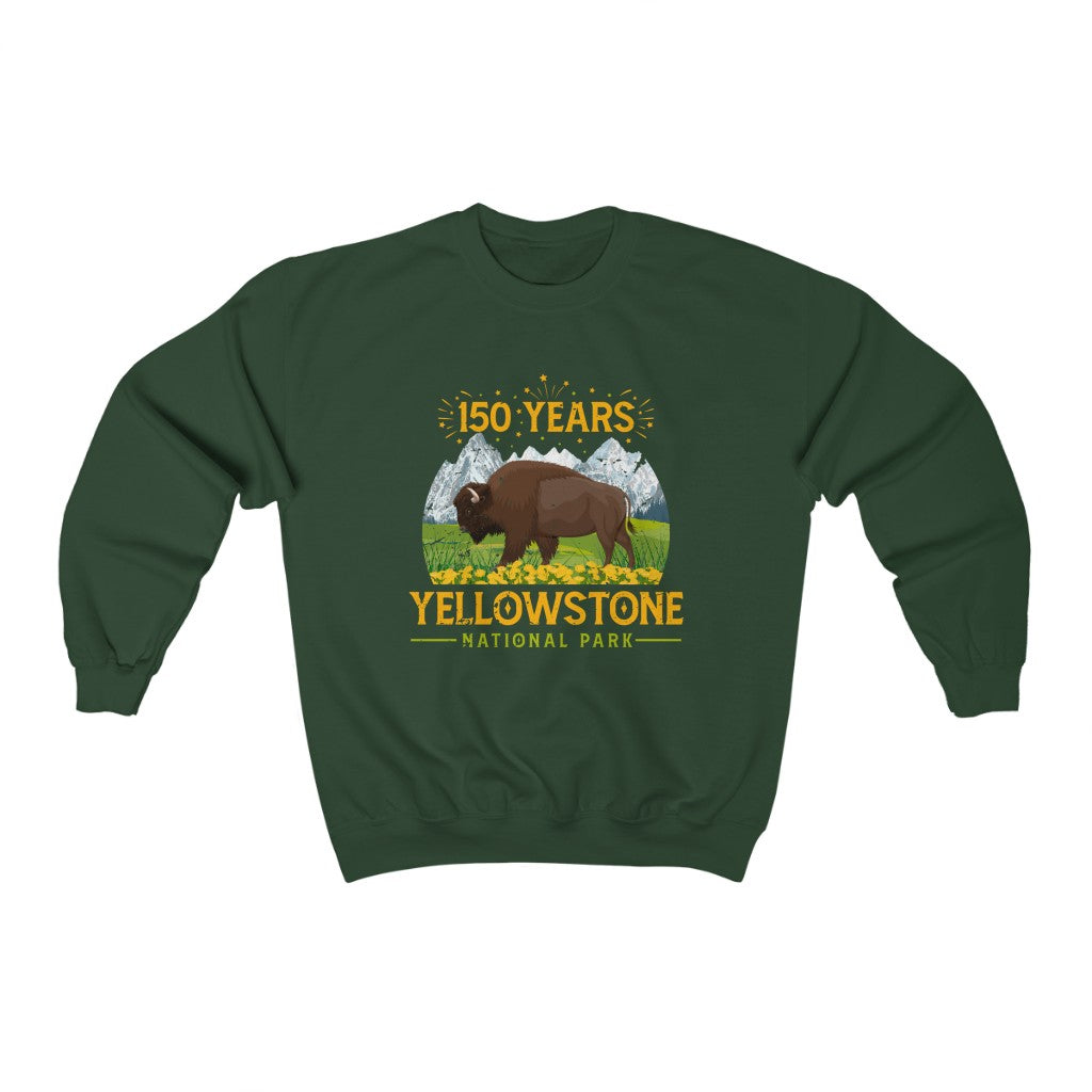 Yellowstone National Park Camping Shirt |Yellowstone 150th Anniversary Gift | Unisex Crewneck Sweatshirt