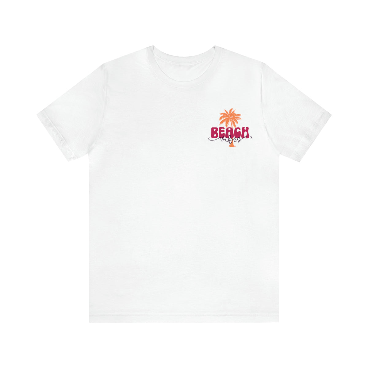 Beach Vibes T Rex Shirt | Funny Dinosaur Shirt | Front and Back Shirt | Tropical Summer Shirt | Pocket Shirt | Unisex Jersey T-shirt