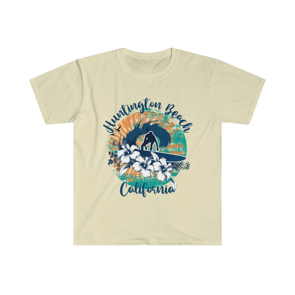 Huntington Beach Beach Bum Surfer Shirt | Beach Lover Gift | Unisex Soft Style T-Shirt