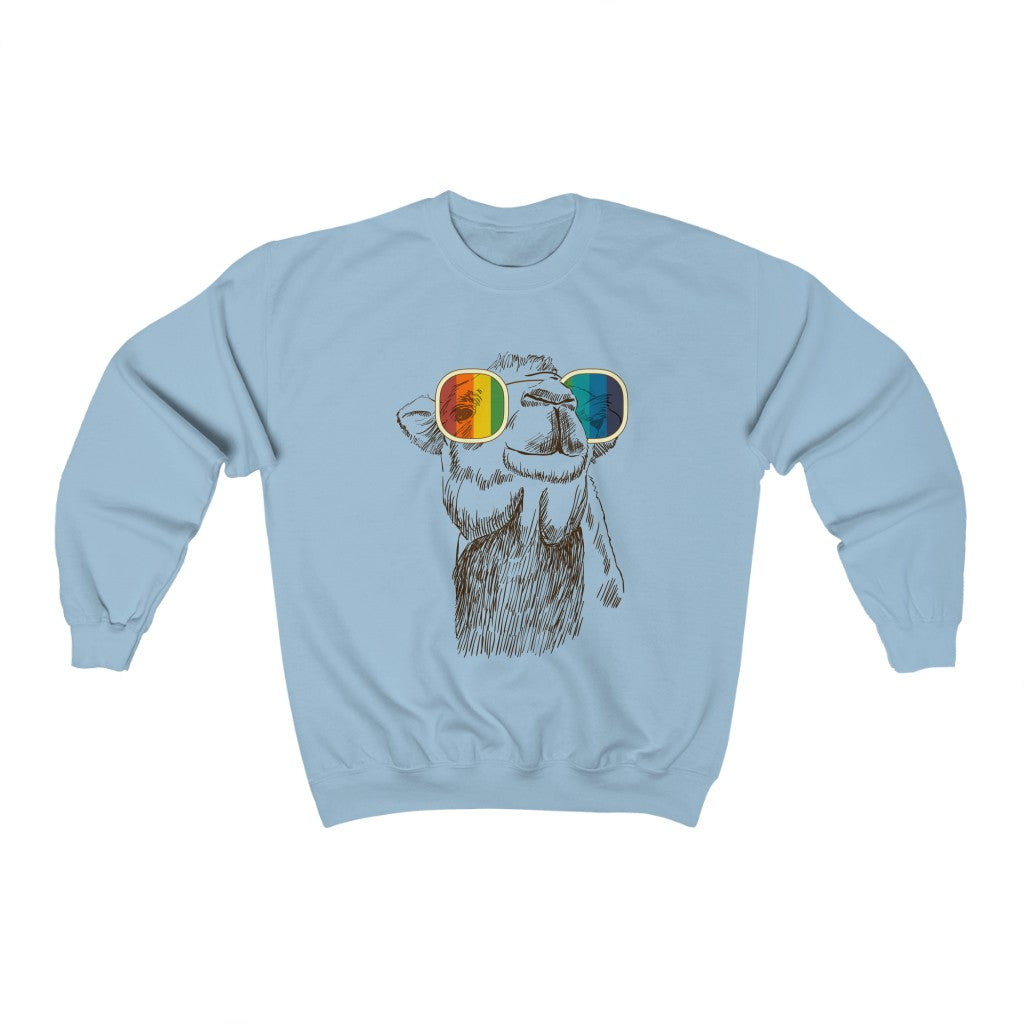 Camel Retro Rainbow Funny Aesthetic Shirt | Joe Cool Gifts | Unisex Crewneck Sweatshirt