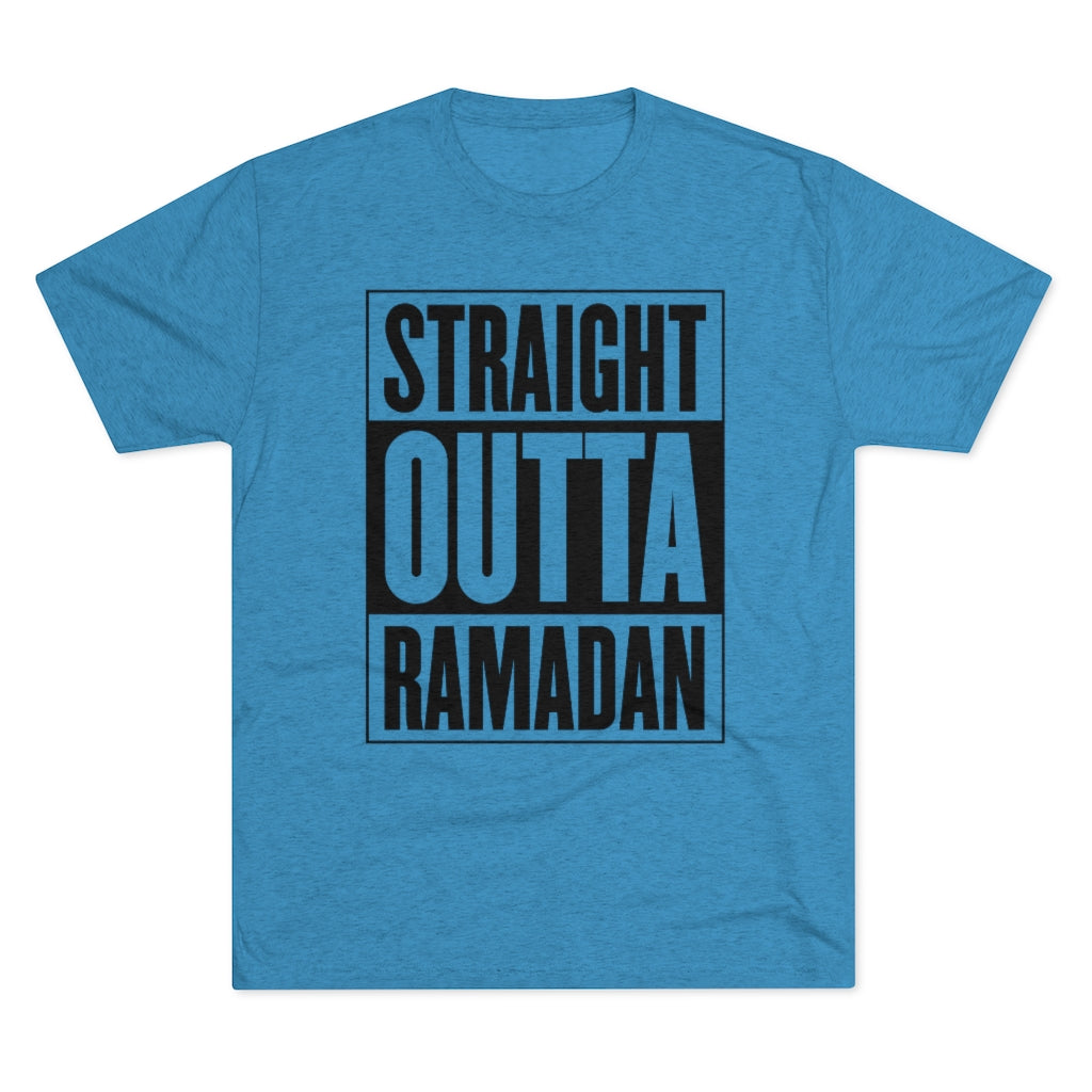 Straight OUtta Ramadan Shirt | Muslim Gift | Men's  Tri-blend T-shirt