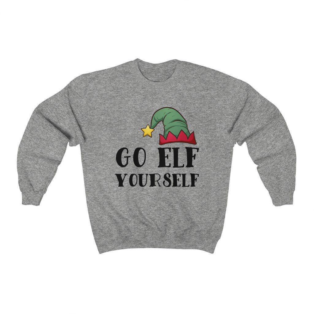 Elf Yourself Funny Christmas Shirt | Mature Christmas Gift | Unisex Crewneck Sweatshirt