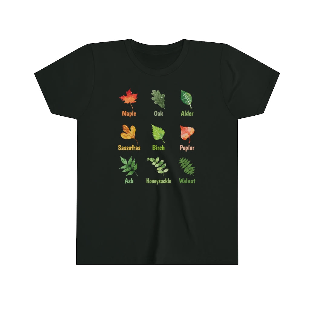 Oak Leaf Fall Leaves T-shirt | Autumn Garden Teacher Gifts | Youth Jersey T-shirt