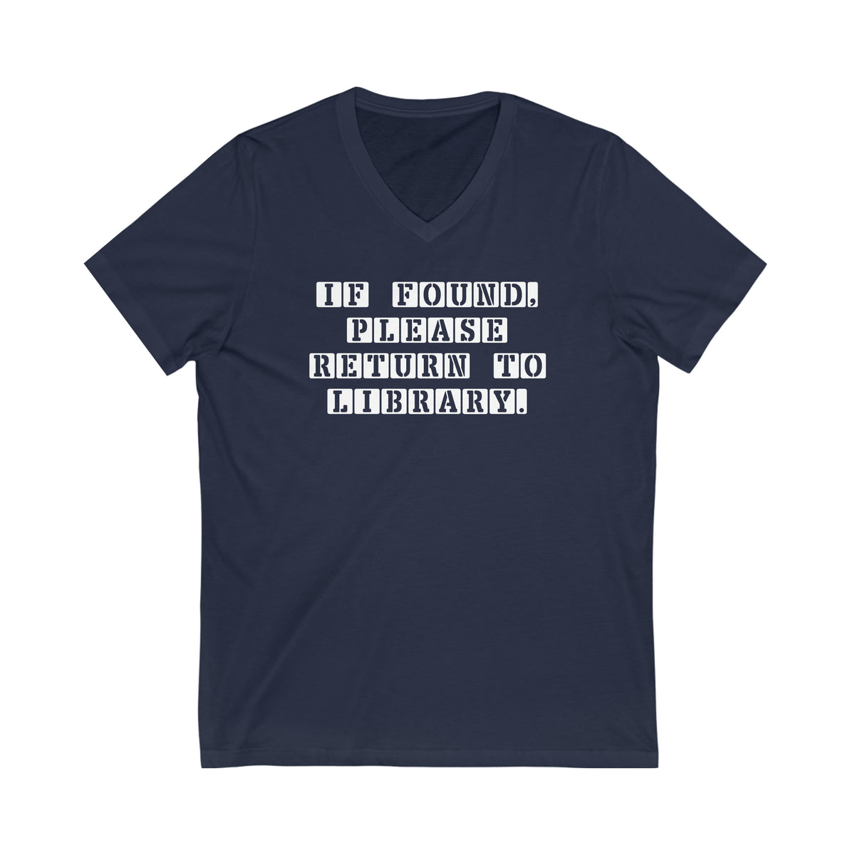 Return To Library Shirt | Book Lover Shirt | Librarian Shirt | Reading Shirt | Unisex Jersey V-neck T-shirt