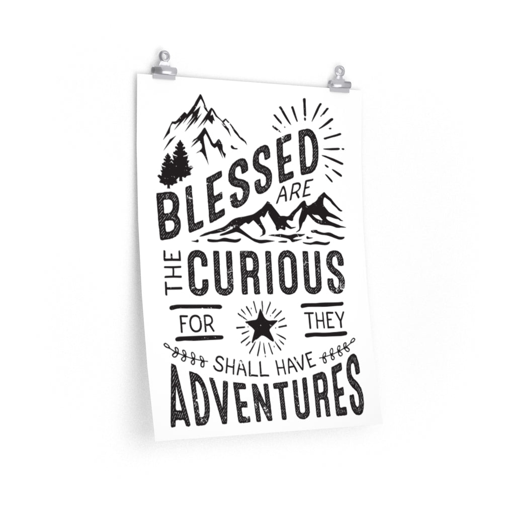 Blessed Curious LOTR Adventure Wall Art Print | Wanderlust Gift | Premium Matte Vertical Poster