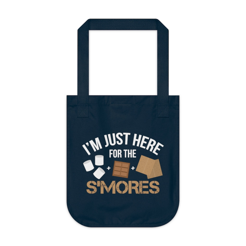 Smores Campfire Funny Camping Tote | S'Mores Camping Gift | Organic Canvas Tote Bag