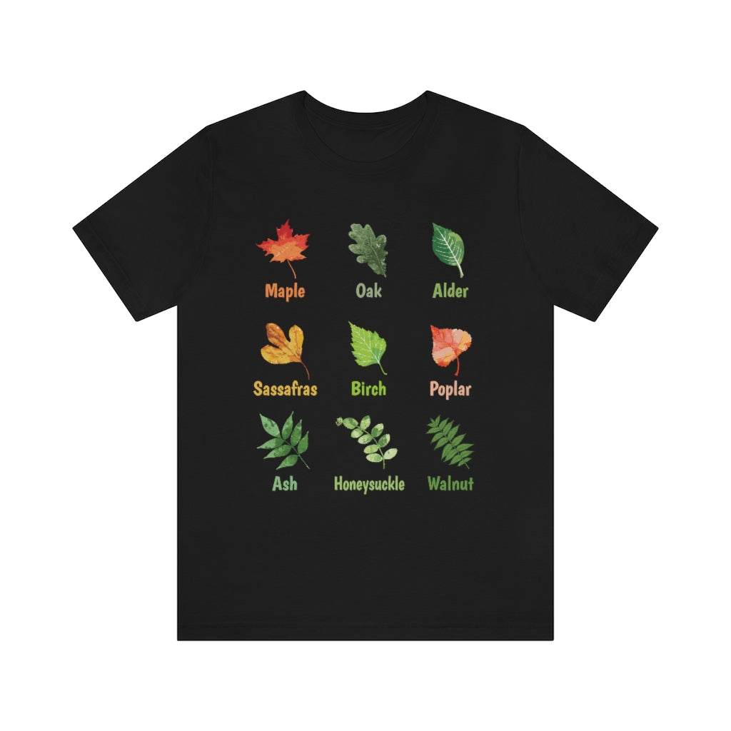 Oak Leaf Fall Leaves T-shirt | Autumn Garden Teacher Gifts | Unisex Jersey T-shirt
