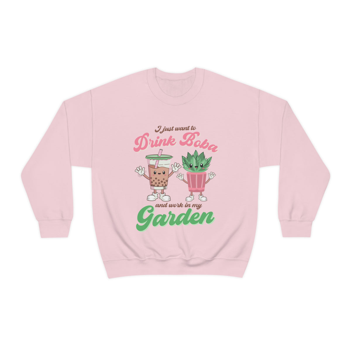 Bubble Tea Shirt | Boba Tea Retro Shirt | Plant Mom Shirt | Garden Gift | Unisex Crewneck Sweatshirt