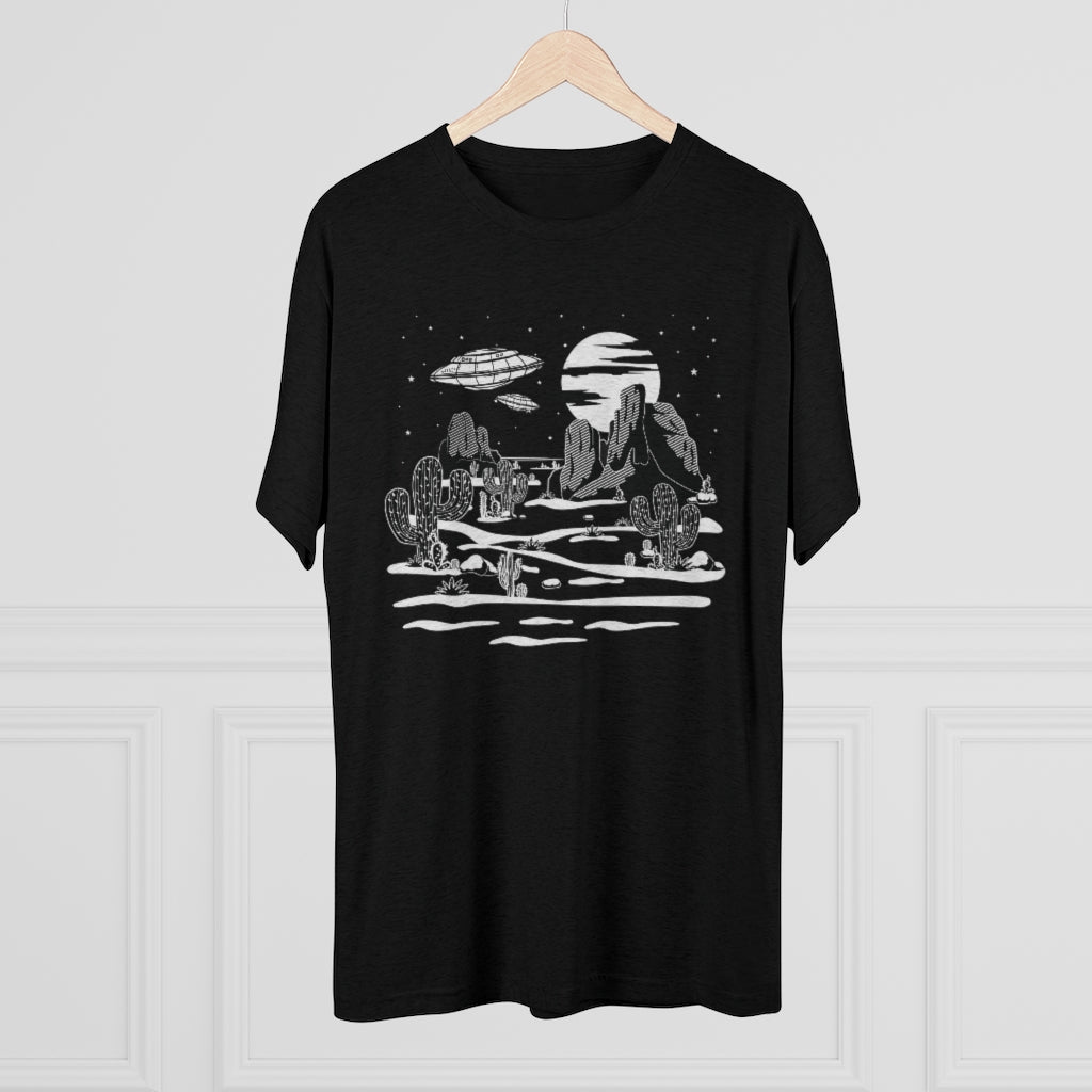 UFO Desert Camping Adventure Shirt | Great Outdoors Camping Gift | Men's  Tri-blend T-shirt