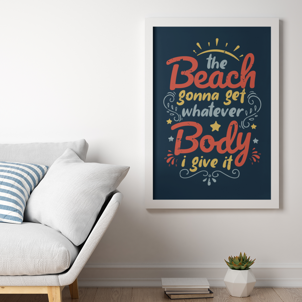 Beach Body Anti Diet Culture Wall Art Print
