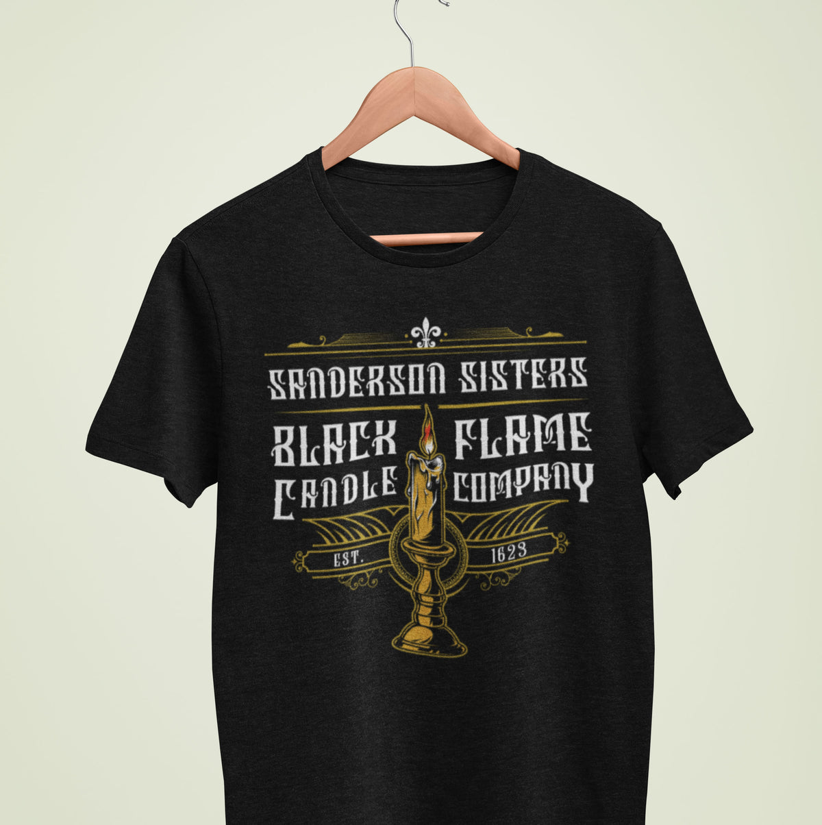 Sanderson Sisters Hocus Pocus Black Flame Shirt | Witch Gift Graphic Tees | Unisex Jersey T-shirt