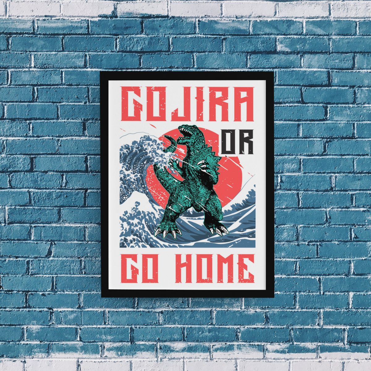 Gojira Godzilla Monster Movie Lover Wall Art 