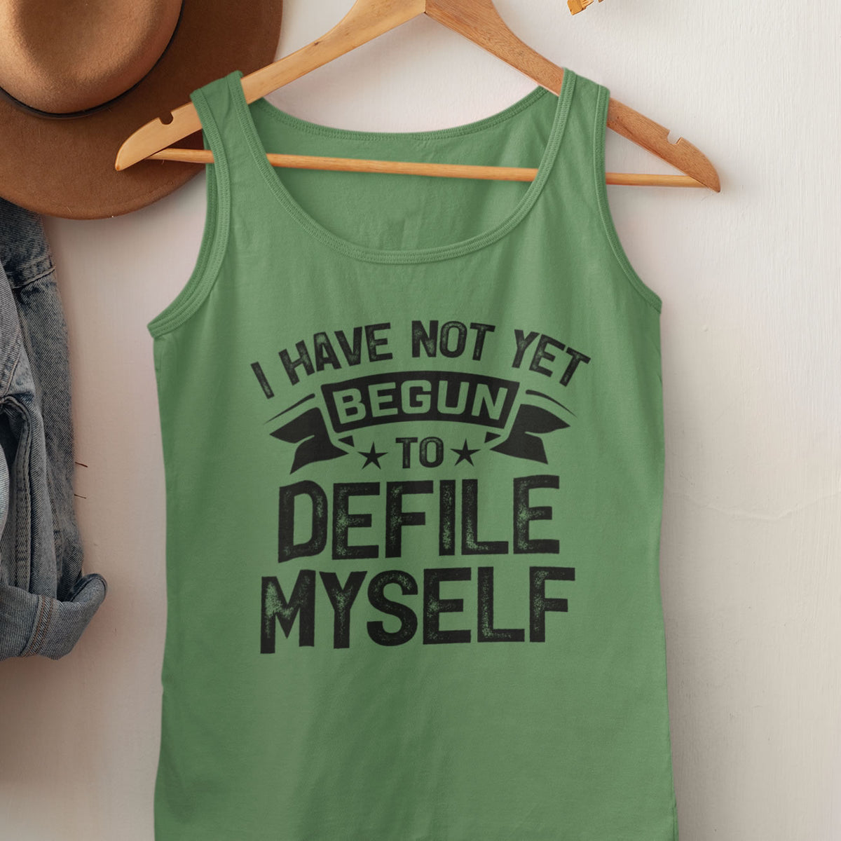 Defile Myself Tombstone Movie Lover Shirt | Doc Holliday Wild West Gift | Unisex Jersey Tank Top