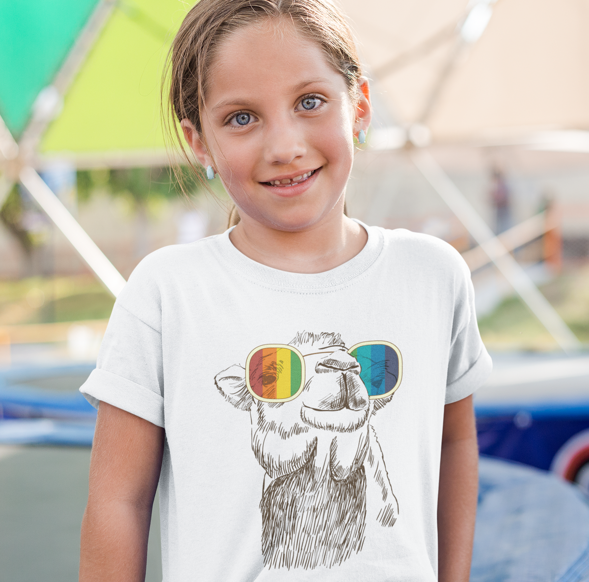 Camel Retro Rainbow Aesthetic Shirt | Joe Cool Gifts | Joe Cool Gifts | Youth Jersey T-shirt