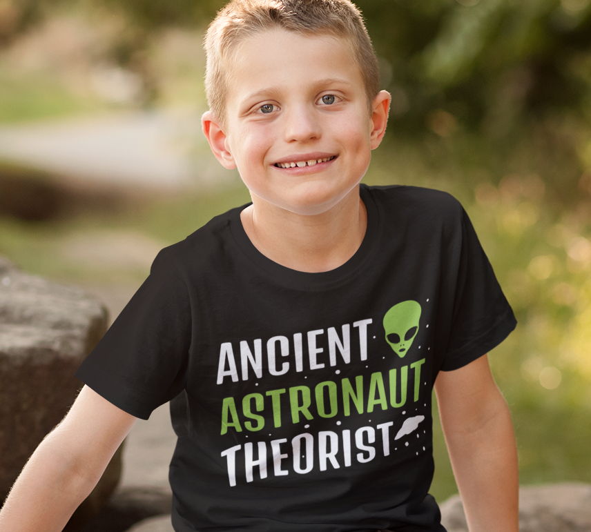 Ancient Astronaut Theorist Alien UFO Shirt | Funny Alien Gift | Youth Jersey T-shirt