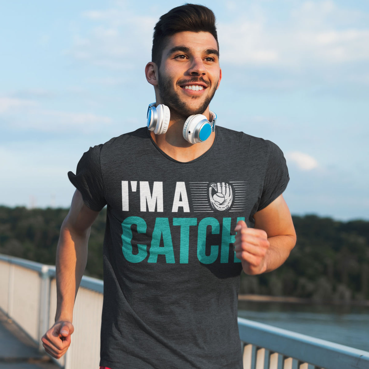 I'm a Catch Baseball Catcher Funny T-shirt | Baseball Gift | Bella Canvas Unisex Jersey T-shirt