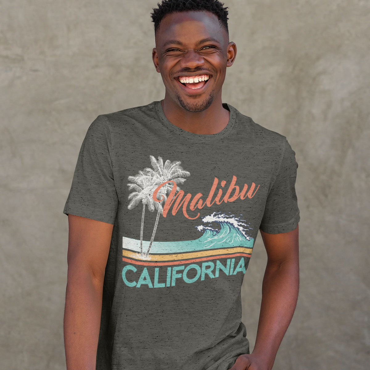 Malibu Beach Bum Vintage California Shirt | California Surfing Gift | Men's Tri-blend T-shirt